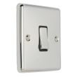 Show details for  10A 1 Gang 2 Way Switch - Polished Chrome/Black