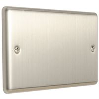 Show details for  2 Gang Blanking Plate - Satin Stainless