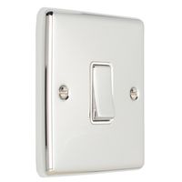 Show details for  10A 1 Gang Intermediate Switch - Polished Chrome/White