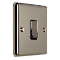 Show details for  10A 1 Gang Intermediate Switch - Black Nickel/Black