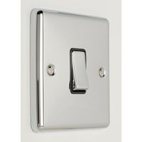 Show details for  20A 1 Gang DP Switch - Polished Chrome/Black