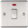 Show details for  20A Double Pole Switch with Neon, 1 Gang, Stainless Steel, White Trim, Enhance Range