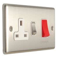 Show details for  Cooker Control Unit - Satin Stainless/White
