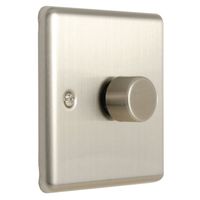Show details for  1 Gang 2 Way 400W & LED Dimmer Switch - Satin Stainless