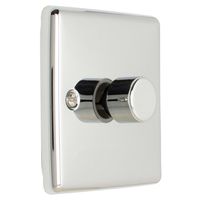 Show details for  1 Gang 2 Way 400W & LED Dimmer Switch - Polished Chrome