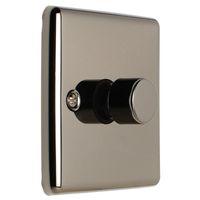 Show details for  1 Gang 2 Way 400W & LED Dimmer Switch - Black Nickel
