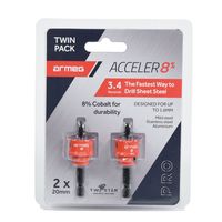 Show details for  2 x 20mm Acceler8% Sheet Steel Holesaw Twin-Pack