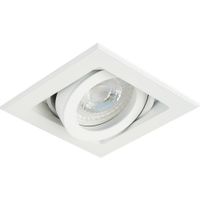Show details for  Square Downlight, GU10 (Lamp Not Included), Matt White, IP20, Xeno Range