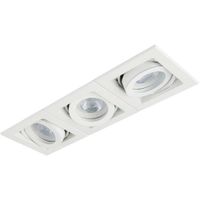 Show details for  Triple Square Downlights, GU10 (Lamps Not Included), Matt White, IP20, Xeno Range
