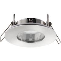 Show details for  Fire Rated Fixed Downlight, GU10 (Lamp Not Included), Brushed Chrome, IP65, Speculo Range