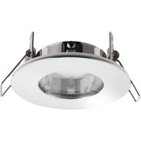 Show details for  Fire Rated Fixed Downlight, GU10 (Lamp Not Included), Polished Chrome, IP65, Speculo Range