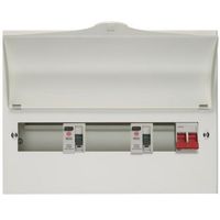 Show details for  100A Main Switch High Integrity Consumer Unit with RCD and RCD, 10 Way, Steel, IP2XC