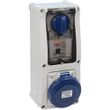 Show details for  32A Switched Interlocked Socket with RCD, 240V, 2P+E, IP67, Blue