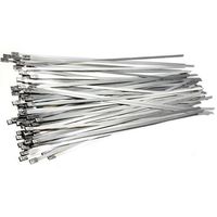 Show details for  Cable Ties (300 x 7.9mm) - Stainless Steel [Pack of 100]