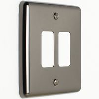 Show details for  Grid Plate, 2 Gang, Black Nickel, Enhance Range