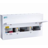 Show details for  7 + 6 Way Split Load Consumer Unit With 100A DP Isolator & 2 x 80A 30ma RCDs & SPD - 21 Module Enclosure