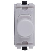 Show details for  100W LED Rotary Grid Dimmer, White, Lisse Range