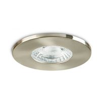 Show details for  GU10 Fire Rated Fixed Downlight, IP20, Brushed Steel