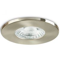 Show details for  GU10 Fire Rated Fixed Downlight, IP20, Brushed Steel