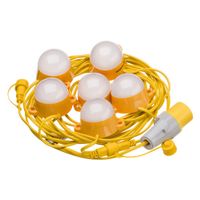 Show details for  110V Connectable Festoon Kit, 6 Way, 12m, 6500K, 3300lm, Yellow, IP44