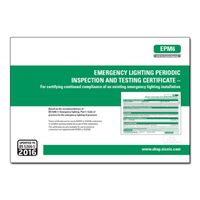 Show details for  Emergency Lighting Periodic Inspection and Testing Certificates