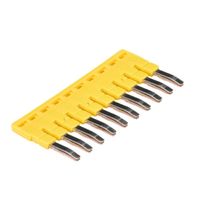 Show details for  Insulated Push-In Jumper Bar, 10 Pole, 5mm, Yellow