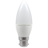 Show details for  5.5W LED Candle Thermal Plastic Lamp, 6500K, 470lm, B22d, Non Dimmable