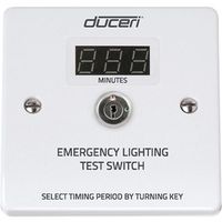 Show details for  Duceri Emergency Light Test Switch with Digital Display, 
