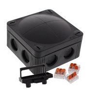 Show details for  COMBI 308 Junction Box with Terminal Block, 85mm x 85mm x 51mm, Polypropylene, IP66 / 67, Black