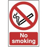 Show details for  No Smoking Label, PVC, 200mm x 300mm