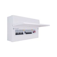 Show details for  100A Dual RCD Consumer Unit, 16 Modules, 10 Way, IP2XC, White