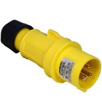 Show details for  16A Industrial Plug, 110V, 2P+E, IP44, Yellow
