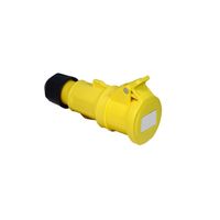 Show details for  16A Industrial Connector, 110V, 2P+E, IP44, Yellow