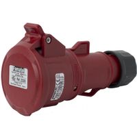 Show details for  16A Industrial Connector, 415V, 3P+E, IP44, Red