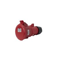 Show details for  32A Industrial Connector, 415V, 3P+N+E, IP44, Red