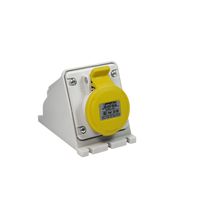Show details for  16A Industrial Surface Socket, 110V, 2P+E, IP44, Yellow
