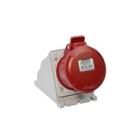 Show details for  32A Industrial Surface Socket, 415V, 3P+E, IP44, Red