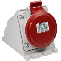 Show details for  16A Industrial Surface Socket, 415V, 3P+N+E, IP44, Red