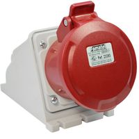 Show details for  32A Industrial Surface Socket, 415V, 3P+N+E, IP44, Red