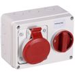 Show details for  16A Horizontal Switched Interlocked Socket, 415V, 3P+E, IP44, Red