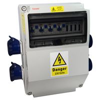 Show details for  17th Edition 4 x 16a 2P+E socket 4 x 16a RCBO DP 30ma 4 x MID Approved meter