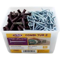 Show details for  Combi Tub with Wallplugs + Screws, 4.2mm x 35mm, Brown [Qty 150]