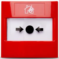 Show details for  Hard Wired Manual Call Point, 100mm x 95mm x 77mm, Red
