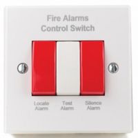 Show details for  Hard Wired Alarm Control Switch, 90mm x 90mm x 50mm, White