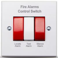 Show details for  Hard Wired Alarm Control Switch, 90mm x 90mm x 50mm, White