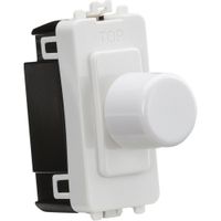 Show details for  10W-200W (10W-100W) 2 Way Trailing Edge Dimmer, White, White Trim, Flat Plate Range