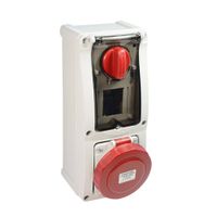 Show details for  IP67 Vertical Switched Interlocked Socket, 32A, 3P+N+E, 415V, Red