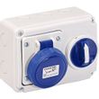 Show details for  32A Horizontal Switched Interlocked Socket, 240V, 2P+E, IP67, Blue