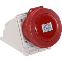 Show details for  32A Industrial Surface Socket, 415V, 3P+N+E, IP67, Red