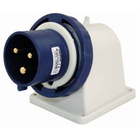Show details for  IP67 Angled Surface Appliance Inlet, 32A, 2P+E, 230V, Blue
